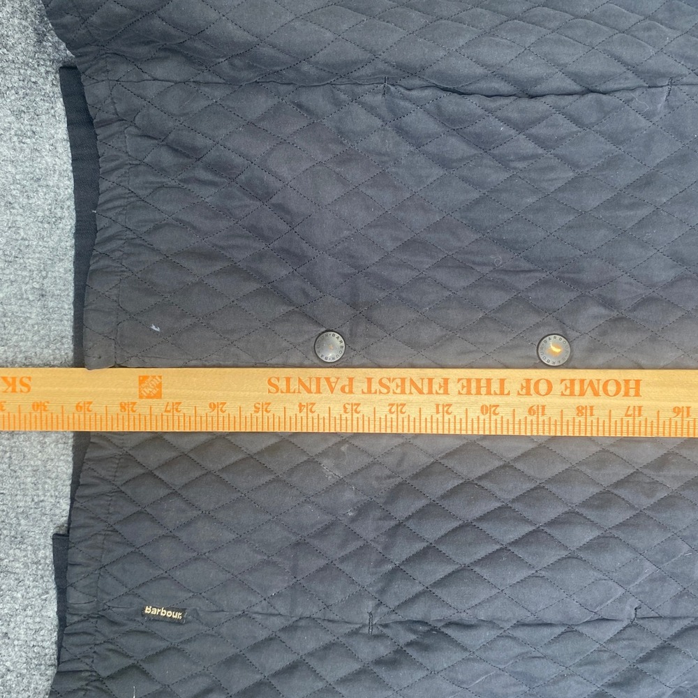 Barbour Womens Black Diamond Quilted Jacket Snap Front Coat Size US 4 UK 8 - Picture 9 of 11